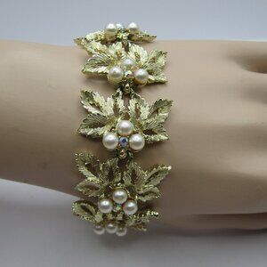 Vintage Judy Lee Faux Pearl Bracelet
